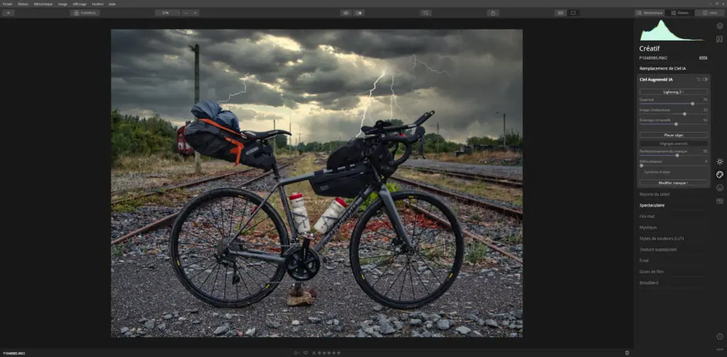 Luminar 4 fonction ciel augmenté IA