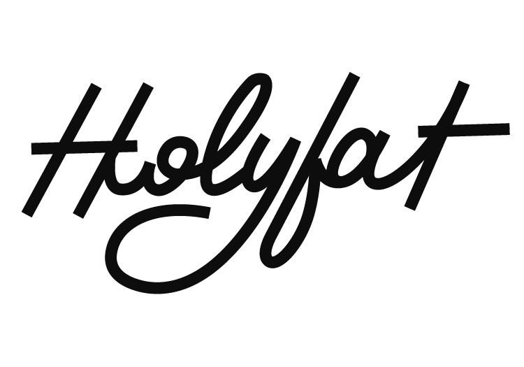 logo holyfat long noir