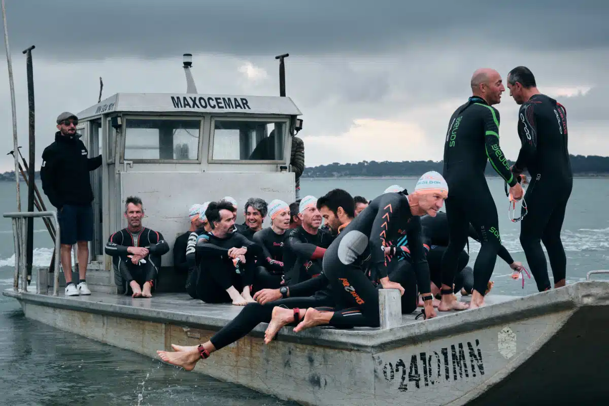 embarquement triathlon du galon d'or